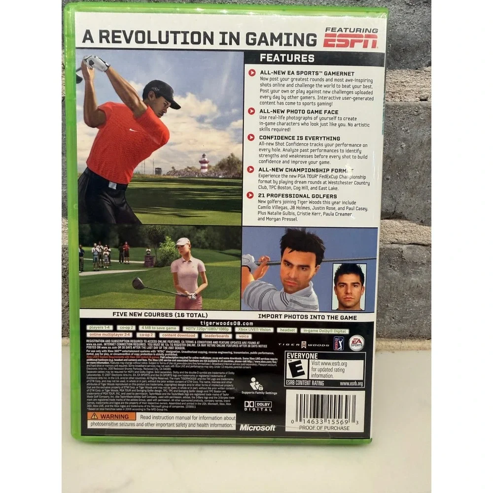 Tiger Woods PGA Tour 08 Xbox 360 EA Sports Golf‎ Game Complete with Manual